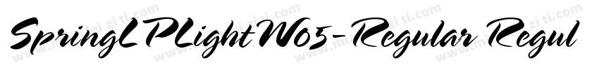 SpringLPLightW05-Regular Regular字体转换
